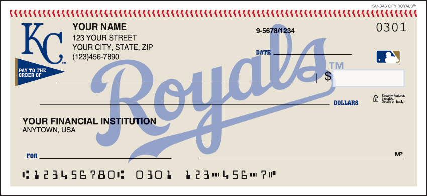 Kansas City Royals Pro Sports Checks Singles 1 Box