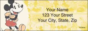 Mickey mouse return address labels