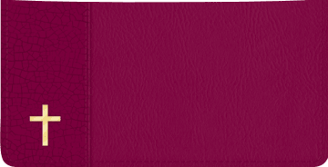 Enlarged view of believe checkbook cover
