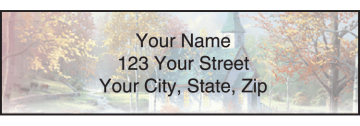 thomas kinkade churches address labels - click to preview