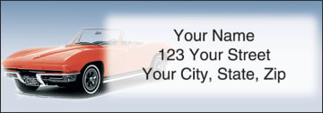 corvette address labels - click to preview