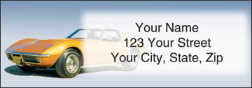 corvette address labels - click to preview