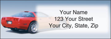 corvette address labels - click to preview