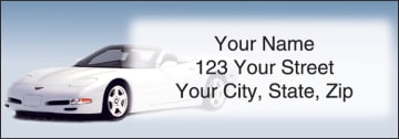 corvette address labels - click to preview