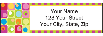 go-go retro address labels - click to preview