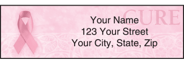 Hope for the Cure Breast Cancer Awareness Address Labels - click to view larger image