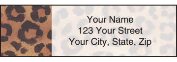 animal print address labels - click to preview