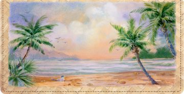 Palm Trees Checkbook Cover - click to view larger image