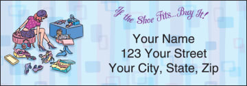 Enlarged view of pampered girls address labels