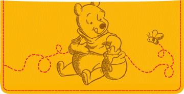 Enlarged view of disney pooh & friends checkbook cover