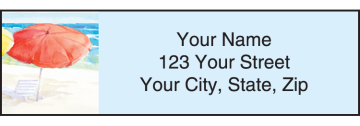 seaside address labels - click to preview