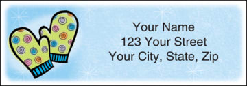 Enlarged view of snow days address labels