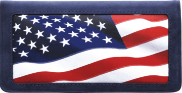 Stars & Stripes Side Tear Checkbook Cover - click to view larger image