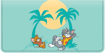 Enlarged view of tom & jerry checkbook cover