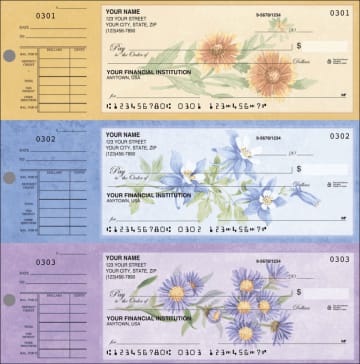 american wildflowers desk set checks - click to preview
