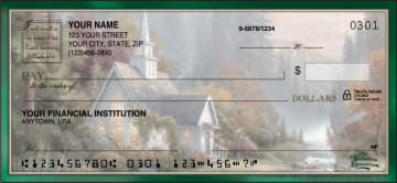 thomas kinkade churches checks - click to preview