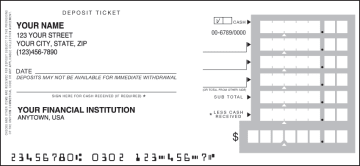 Deposit Slips - click to view larger image