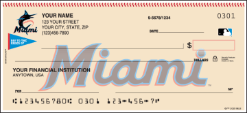 Enlarged view of mlb - miami marlins checks