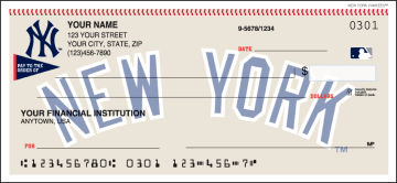 Enlarged view of mlb - new york yankees checks