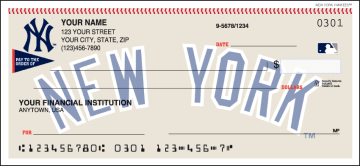 MLB - New York Yankees Checks - click to view larger image