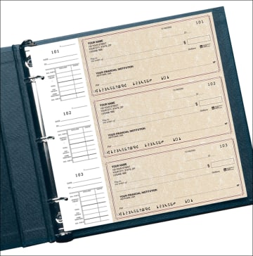 parchment desk set checks - click to preview