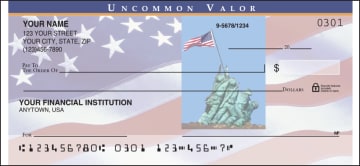 Enlarged view of stars and stripes  checks