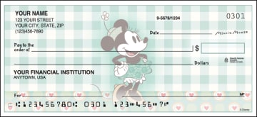 Enlarged view of minnie mouse checks
