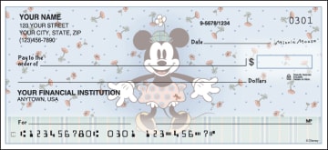 Enlarged view of minnie mouse checks