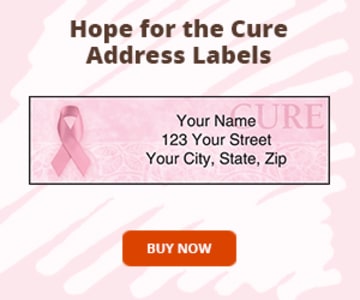 Hope for the Cure Breast Cancer Awareness Address Labels