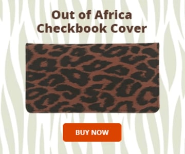 Animal Print Checkbook Cover