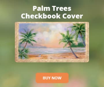 Palm Trees Checkbook Cover