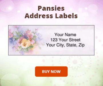 Pansies Address Labels