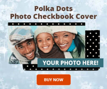 Polka Dots Photo Checkbook Cover