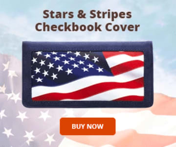 Stars and Stripes Side Tear Checkbook Cover