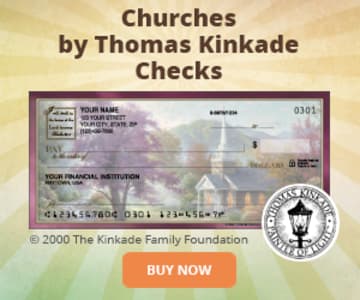 Thomas Kinkade Churches Checks