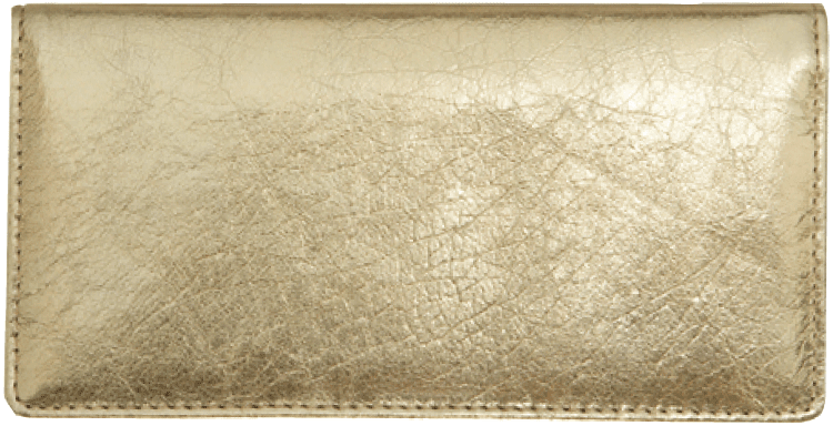 Gold Metallic Checkbook Cover