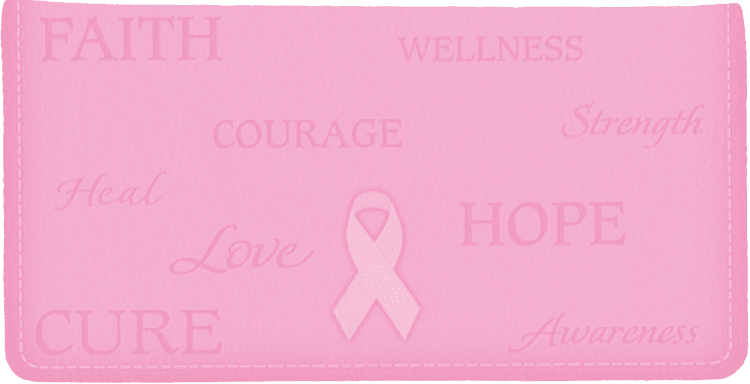 Hope for the Cure Breast Cancer Awareness Checkbook Cover