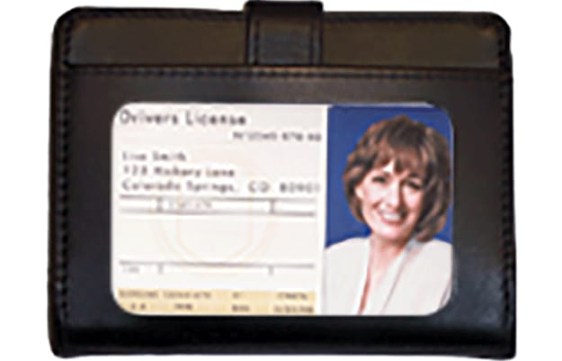 Black RFID Leather Debit Organizer