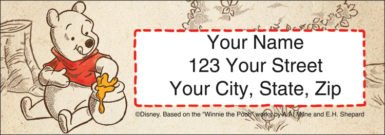 Winnie the Pooh Address Labels