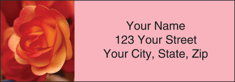 Designer rolled address labels