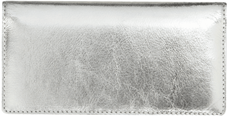 Silver Metallic Checkbook Cover