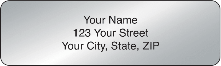 Silver address labels roll