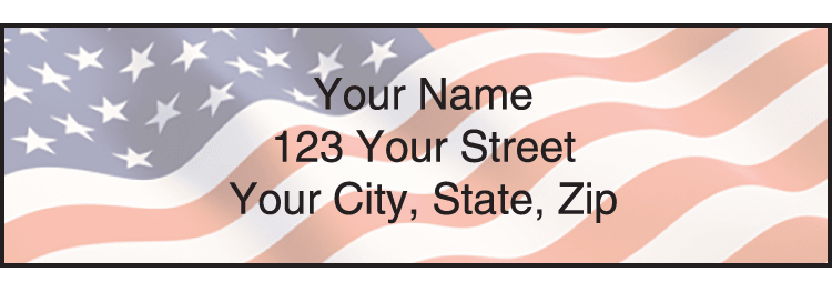 Stars and Stripes Address Labels