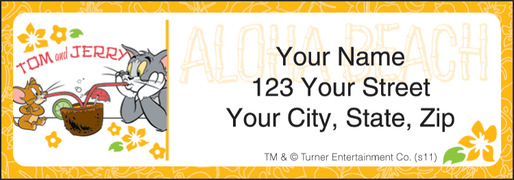 Tom & Jerry New Address Labels