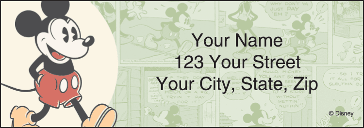 Mickey Mouse Address Labels | Designer Checks