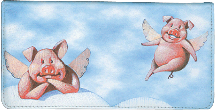 When Pigs Fly Checkbook Cover