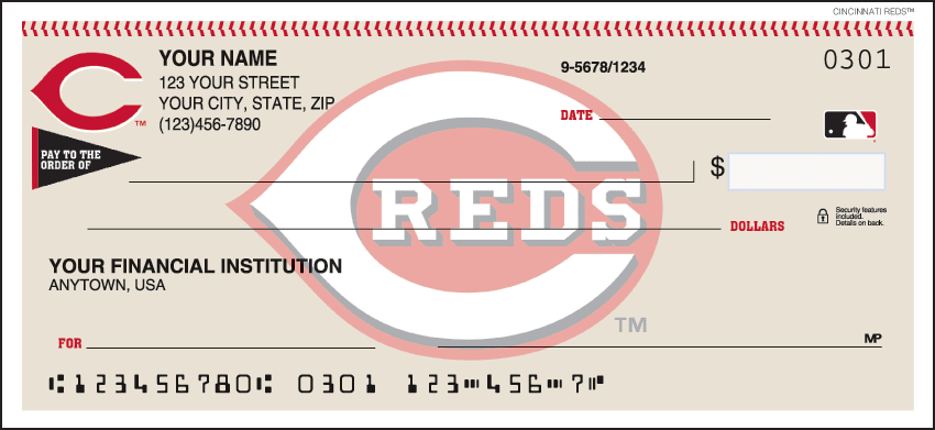 MLB CINCINNATI REDS CHECKS