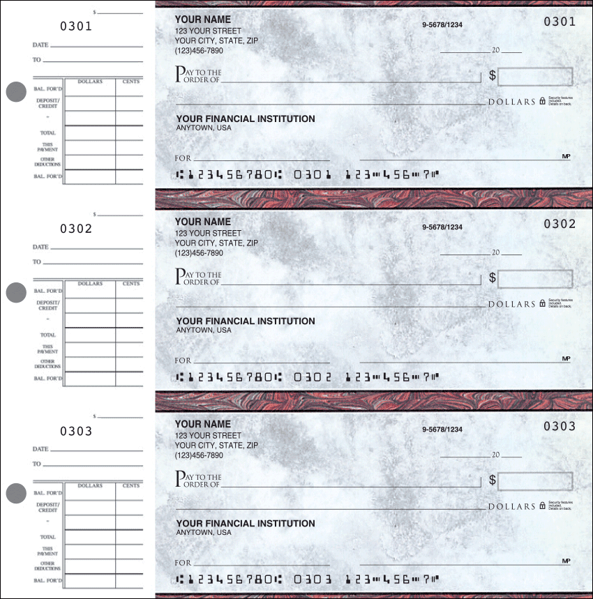 Executive Gray Desk Set Checks Designer Checks