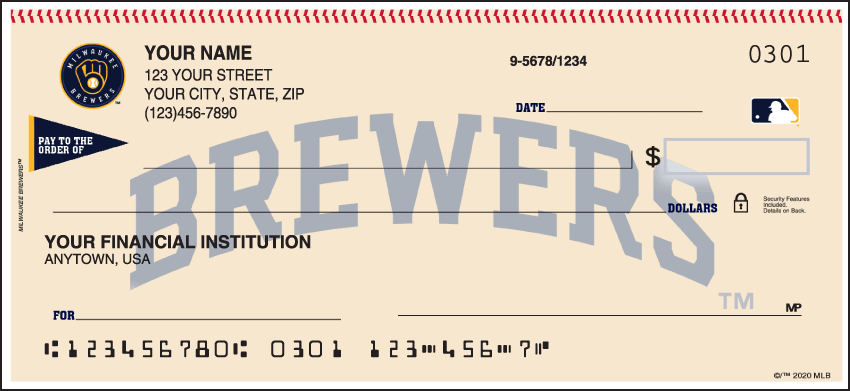 Atlanta Braves MLB Logo Personal Checks -100 Checks | Bradford Exchange Checks