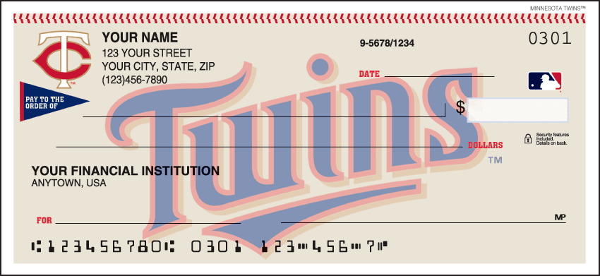 MLB MINNESOTA TWINS CHECKS